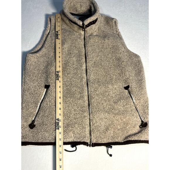 ALF by Kuhl Vintage Vest Womens Fleece Axtec Trim Full Zip Size Medium - Picture 5 of 10